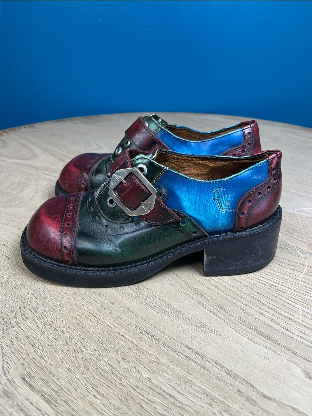 Vintage London Underground Chunky Platform Oxford Mary Jane Creepers Y2K 90s - Picture 4 of 9